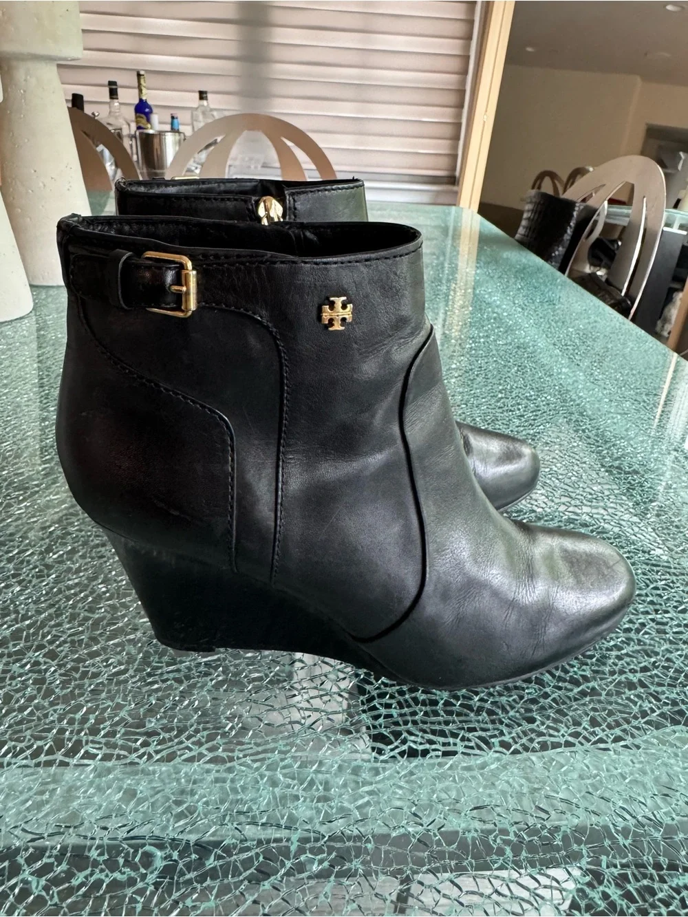 Tory Burch women's Black Ankle‎ Booties with Side Zip 10 M